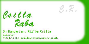 csilla raba business card